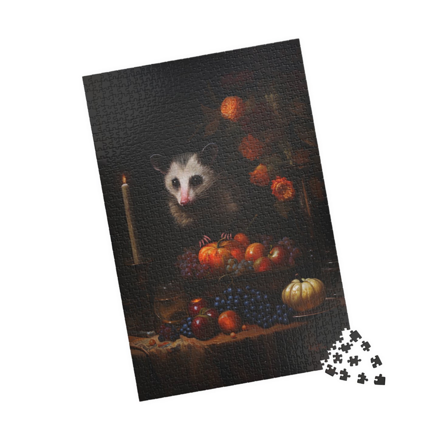 Opossum Amongst Flowers and Fruits | Jigsaw Puzzle