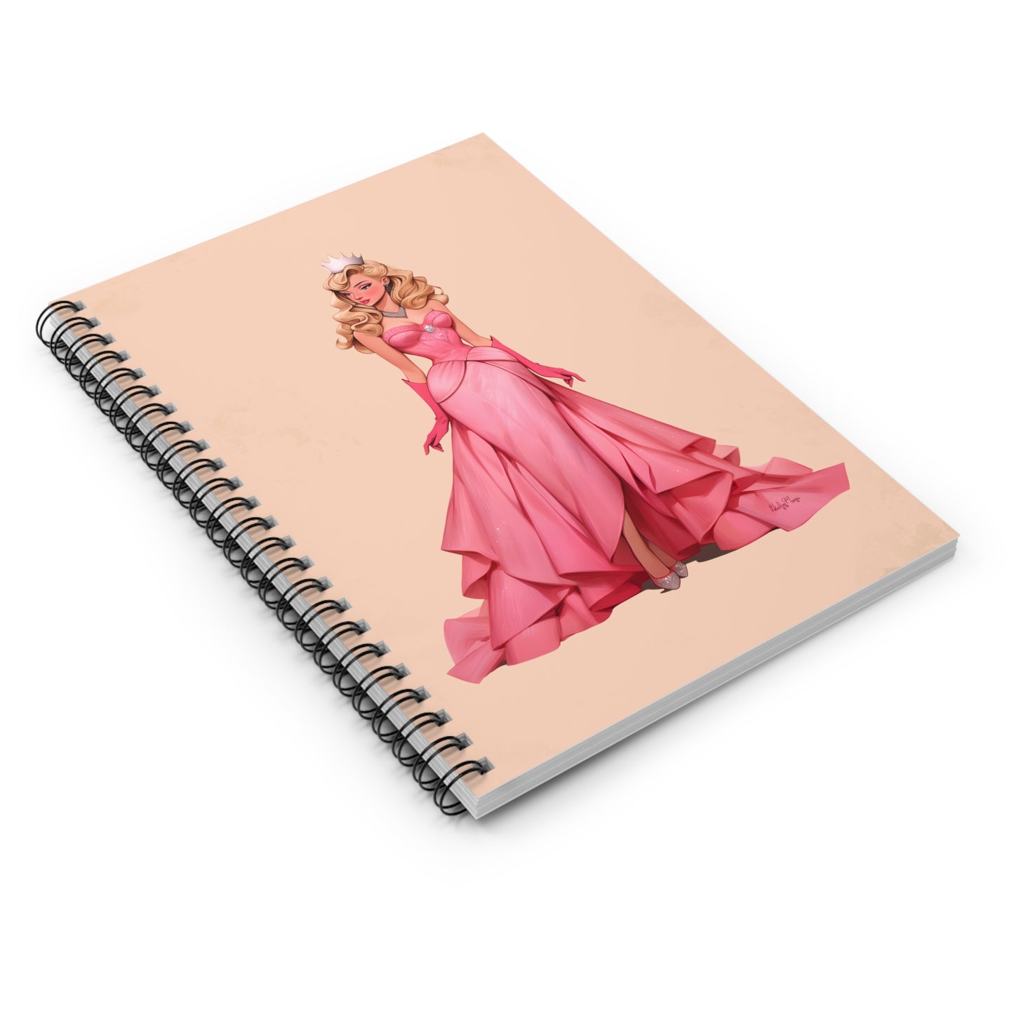 Sleeping Beauty's Vintage Charm | Ruled Line Spiral Notebook