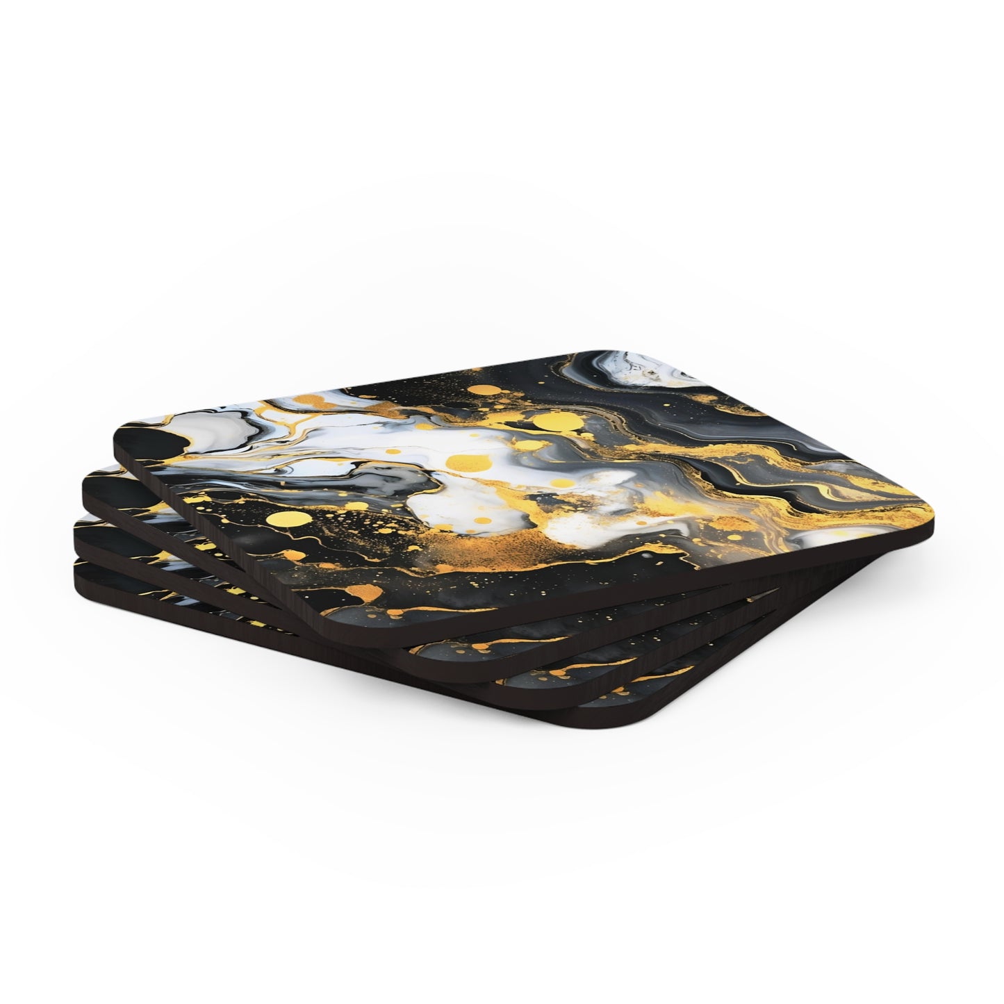 Black and Gray Geode | Set of 4 Coasters