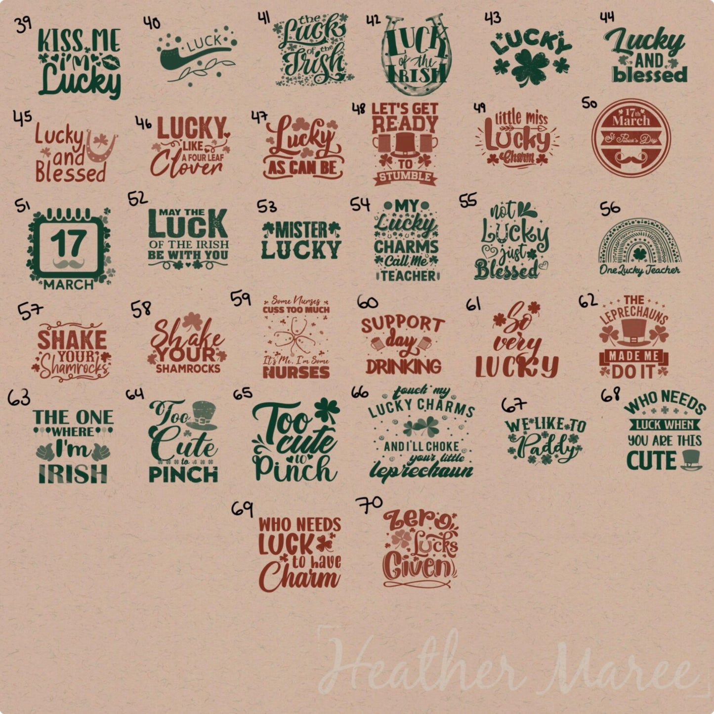 St Patrick’s Day Sayings | Procreate Stamp Brushes