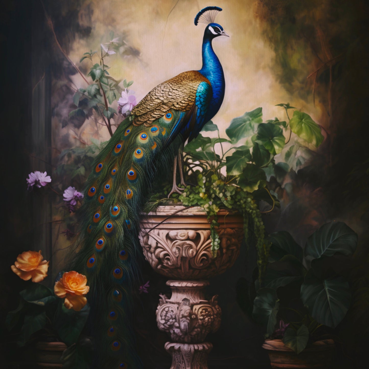 Peacock Upon a Pedestal