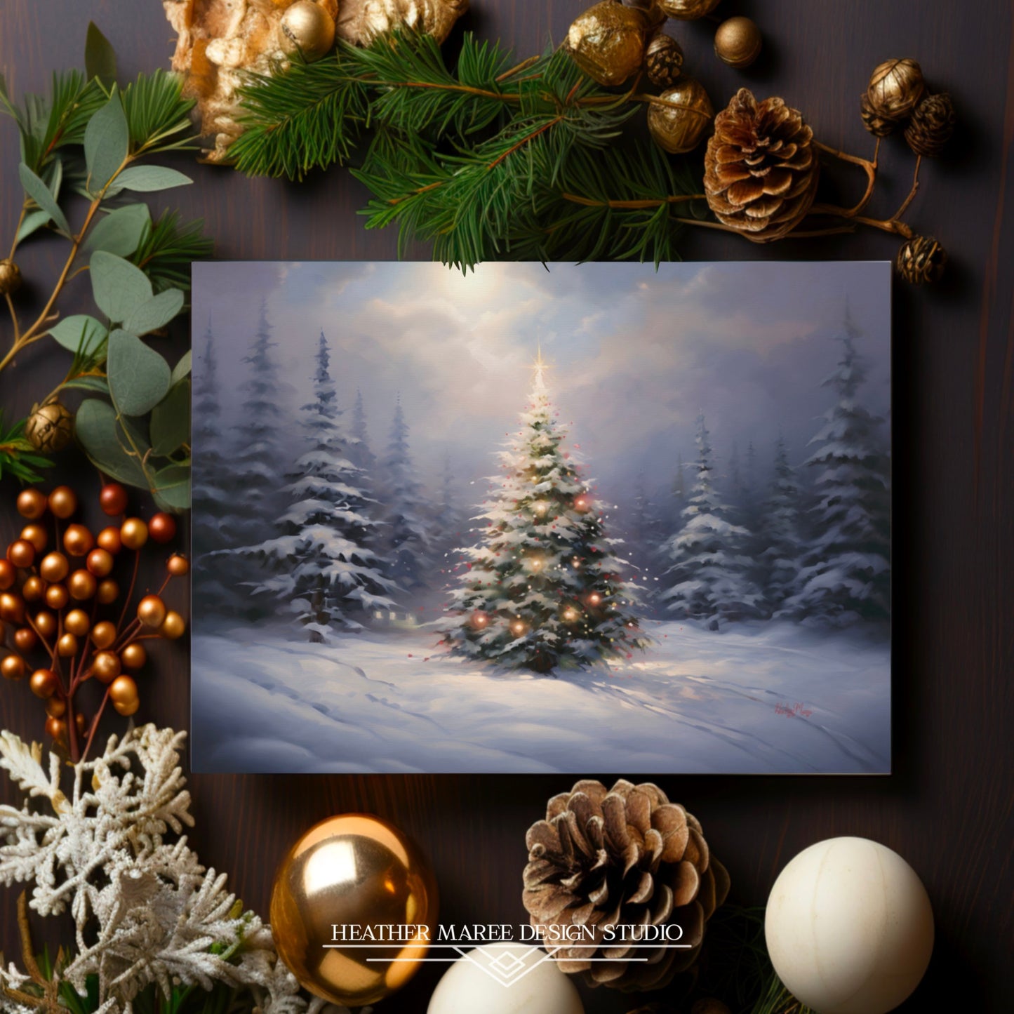 A Snowy Forest Landscape