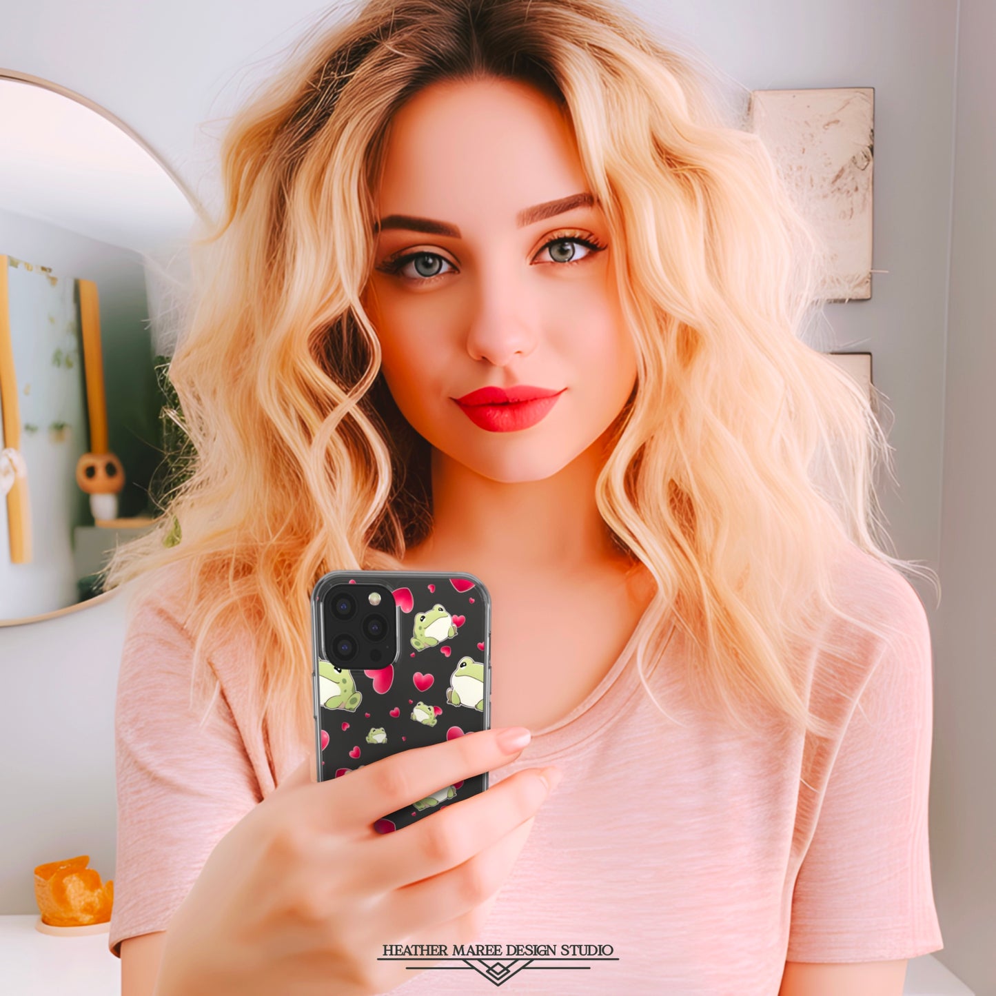 Froggy Love | Clear Phone Case