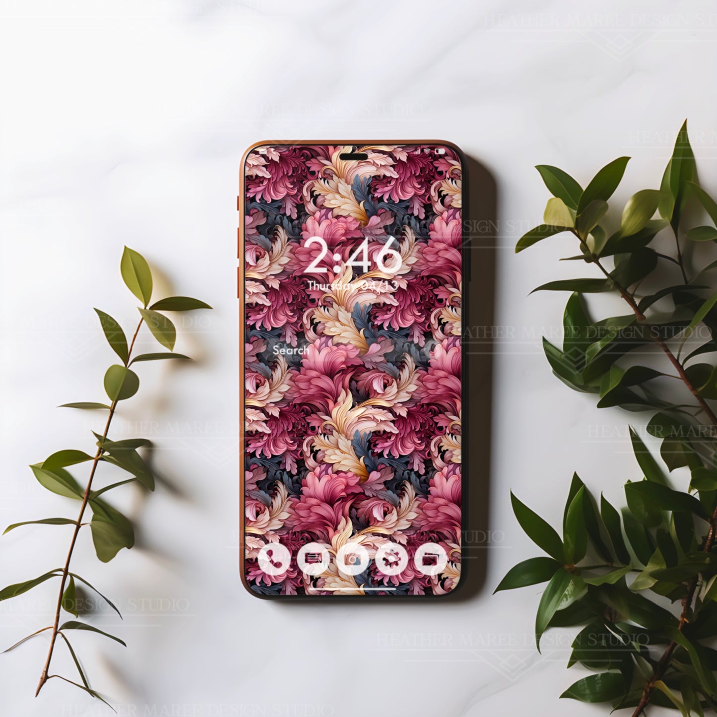 Elegant Art Nouveau | Phone Wallpaper
