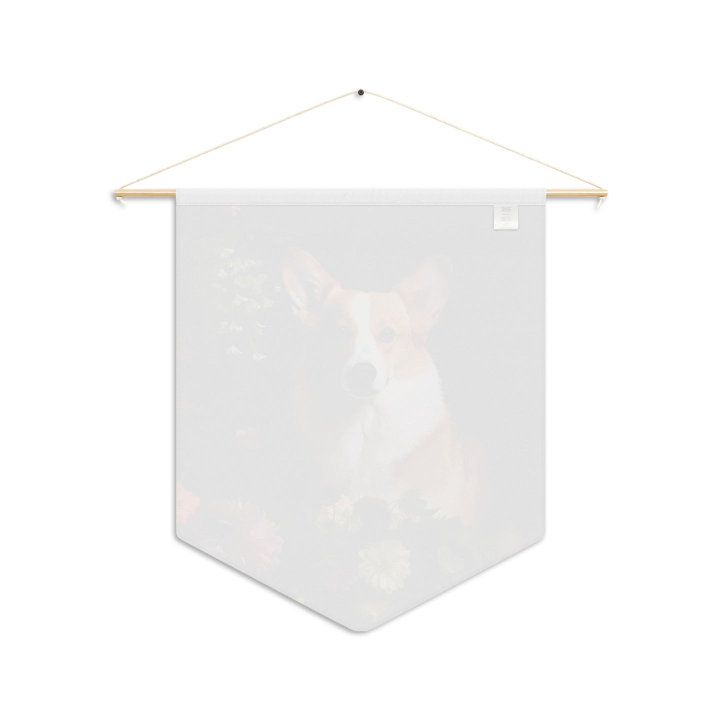 Corgi Amongst Flowers | Hanging Pennant