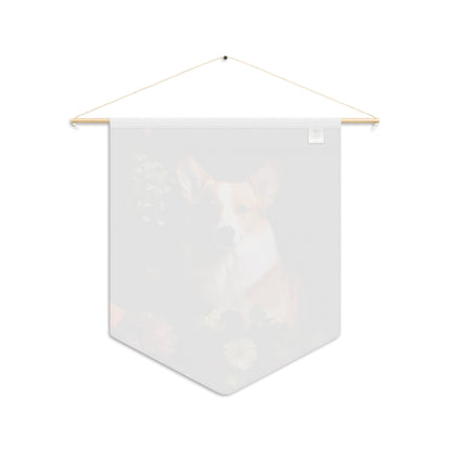 Corgi Amongst Flowers | Hanging Pennant