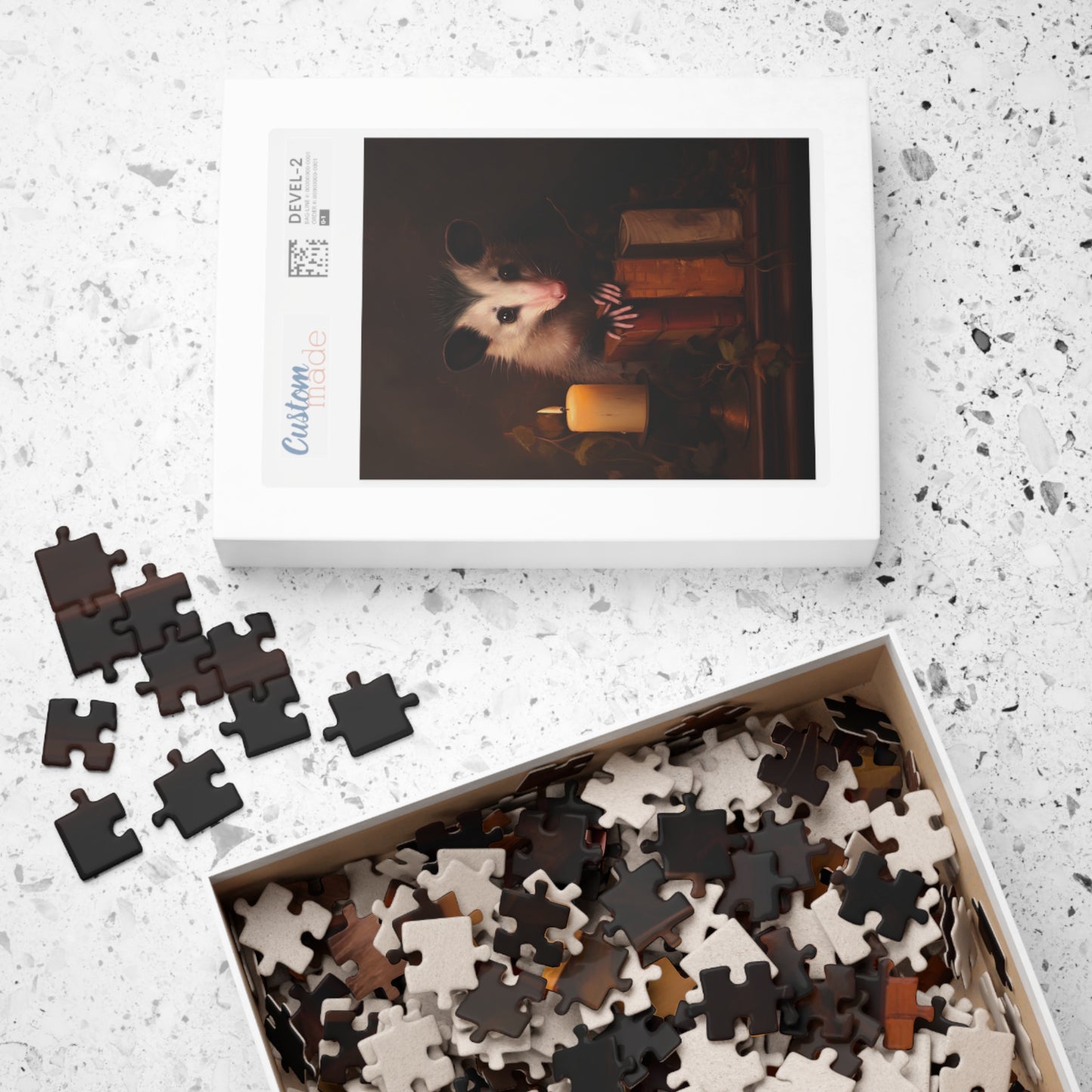 Opossum with Antique Books | Jigsaw Puzzle