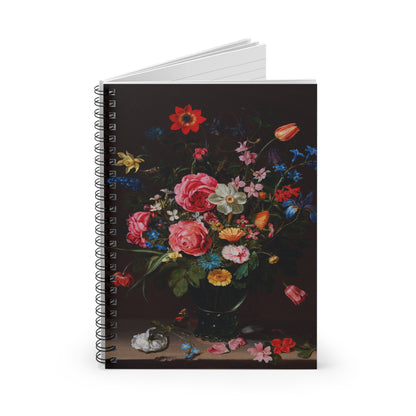 A Bouquet of Flowers | Ruled Line Spiral Notebook