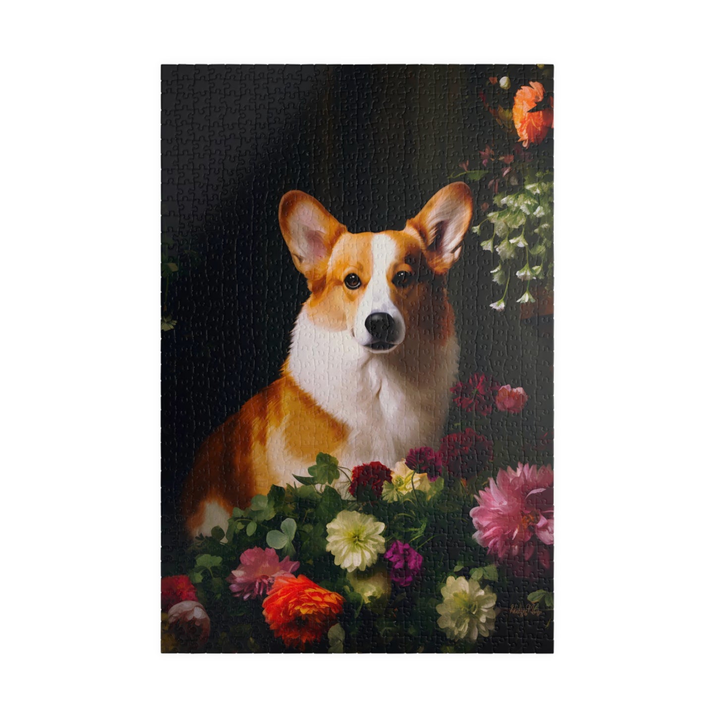 Corgi Amongst Flowers | Jigsaw Puzzle