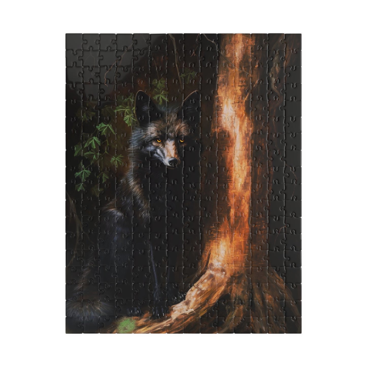 Regal Black Fox in a Forest | Jigsaw Puzzle