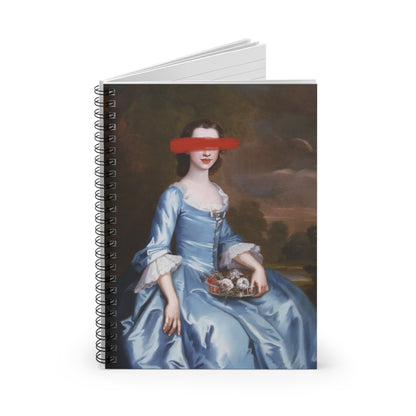 American Woman in Blue | Ruled Line Spiral Notebook