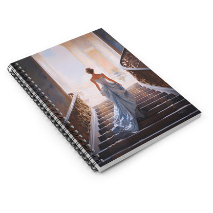 Cinderella's Ephemeral Ascent | Ruled Line Spiral Notebook