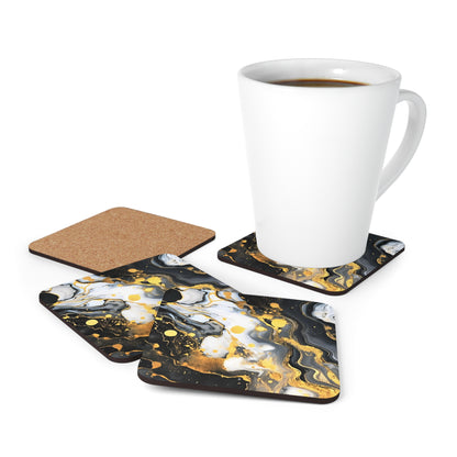 Black and Gray Geode | Set of 4 Coasters