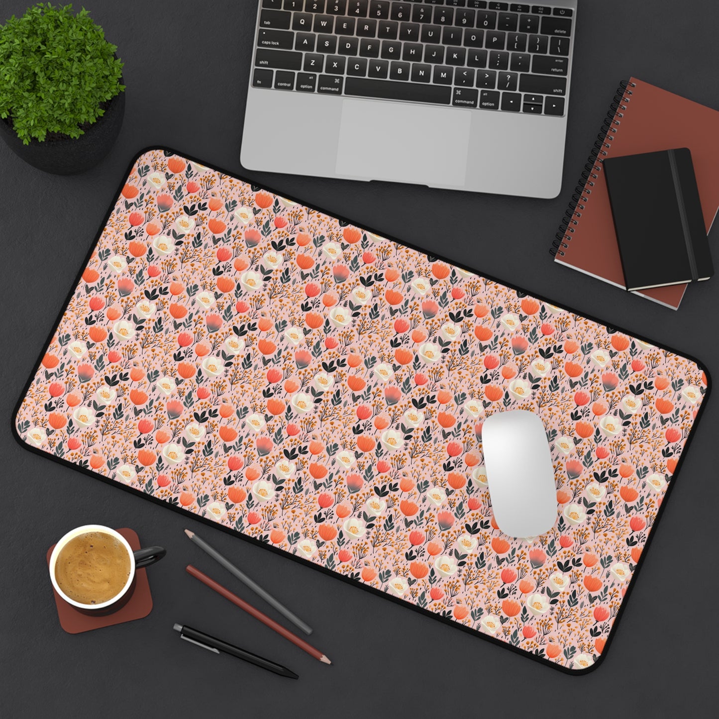 Floral Folk Whimsy Desk Mat