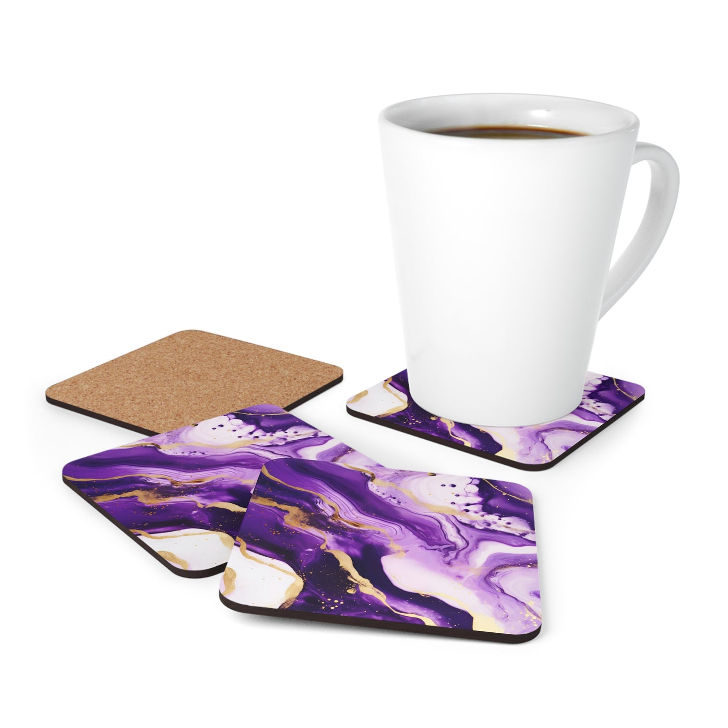 Purple and Ivory Geode | Set of 4 Coasters
