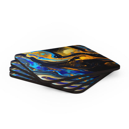 Black and Navy Celestial | Set of 4 Coasters