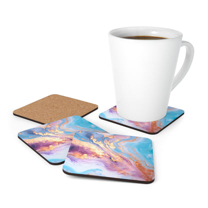 Blue and Mauve Unicorn Geode | Set of 4 Coasters