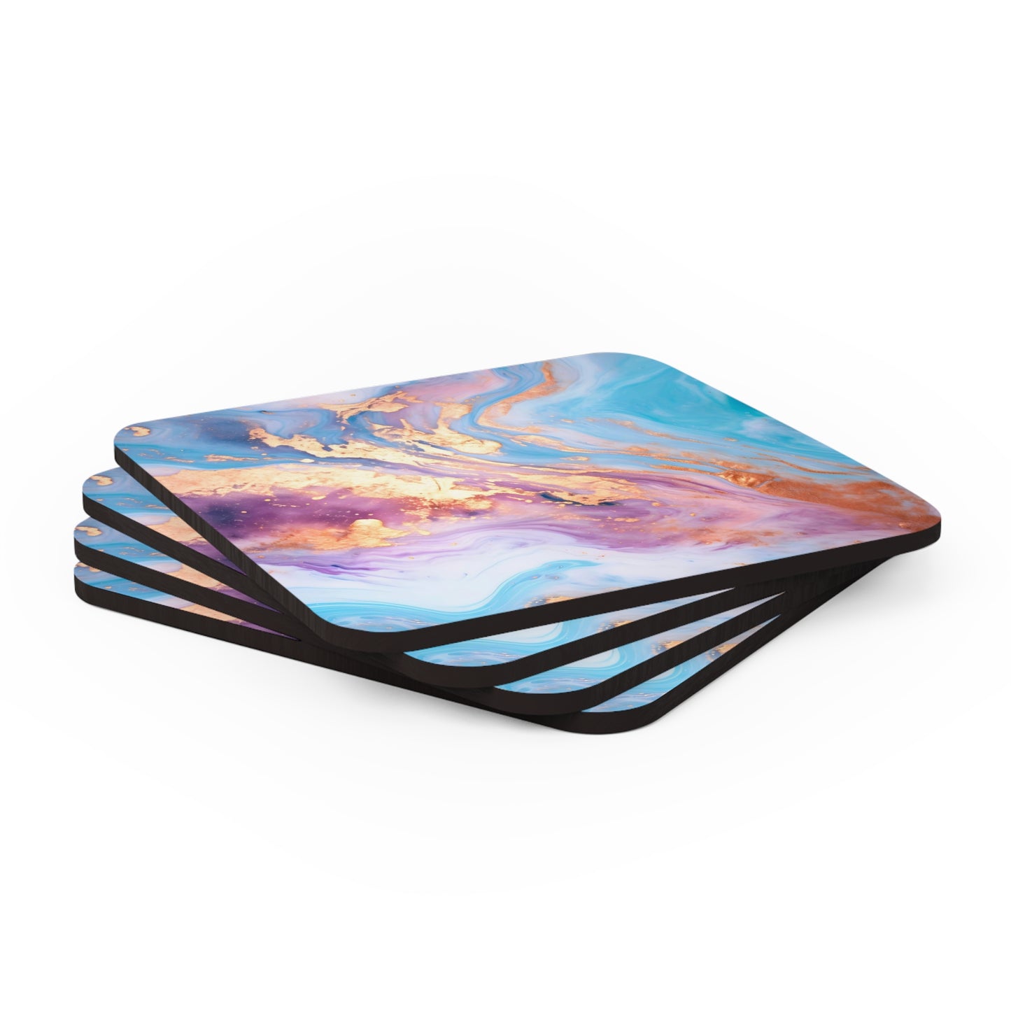 Blue and Mauve Unicorn Geode | Set of 4 Coasters