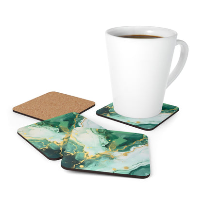 Soft Green and Ivory Geode | Set of 4 Coasters