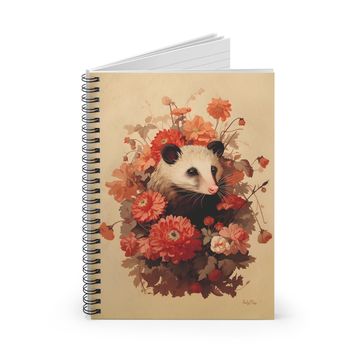 Opossum's Enchanted Haven | Ruled Line Spiral Notebook