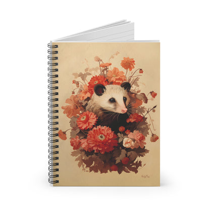 Opossum's Enchanted Haven | Ruled Line Spiral Notebook