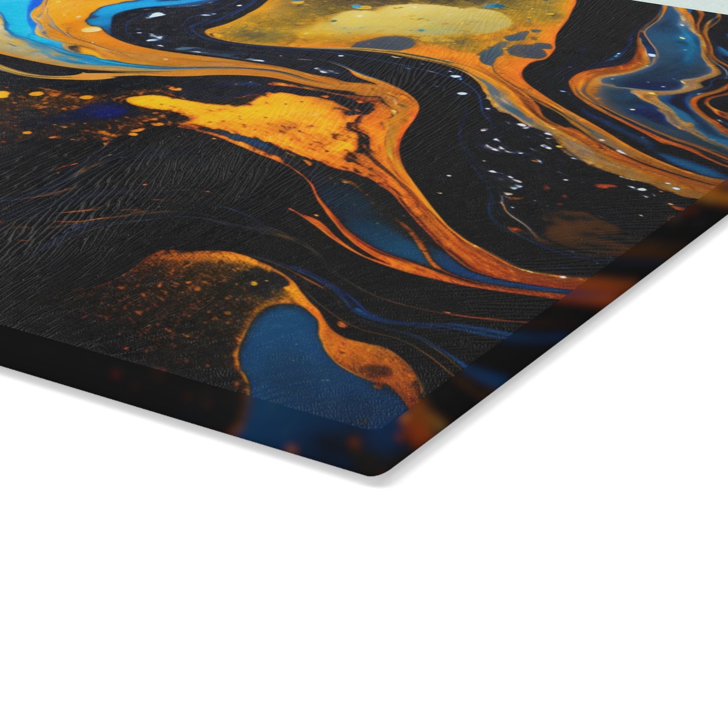 Black and Navy Celestial Glass Cutting Board