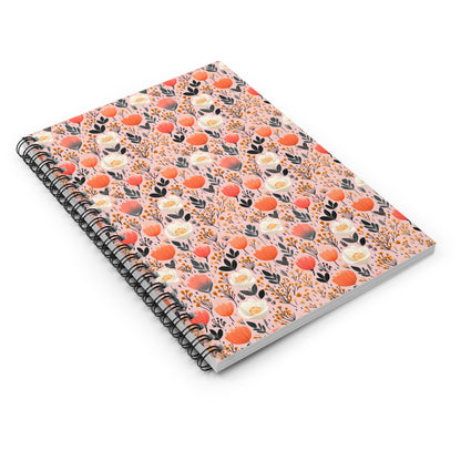 Floral Folk Whimsy | Ruled Line Spiral Notebook