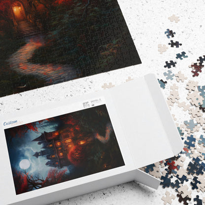 Moonlit Victorian Manor | Jigsaw Puzzle