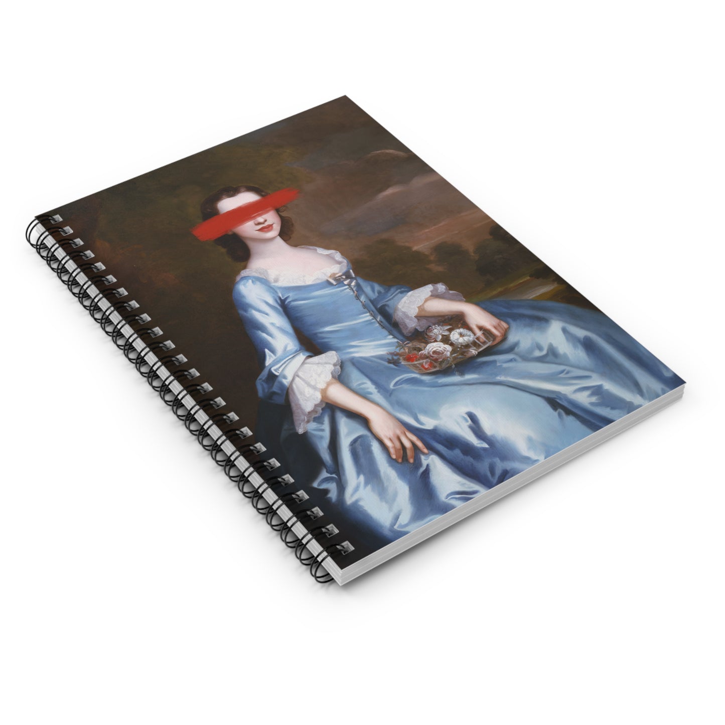 American Woman in Blue | Ruled Line Spiral Notebook