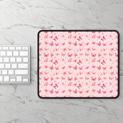 Whimsical Pink Butterflies Mouse Pad