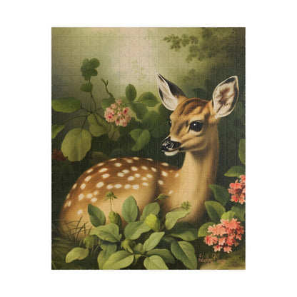 Fawn Amongst Flowers | Jigsaw Puzzle