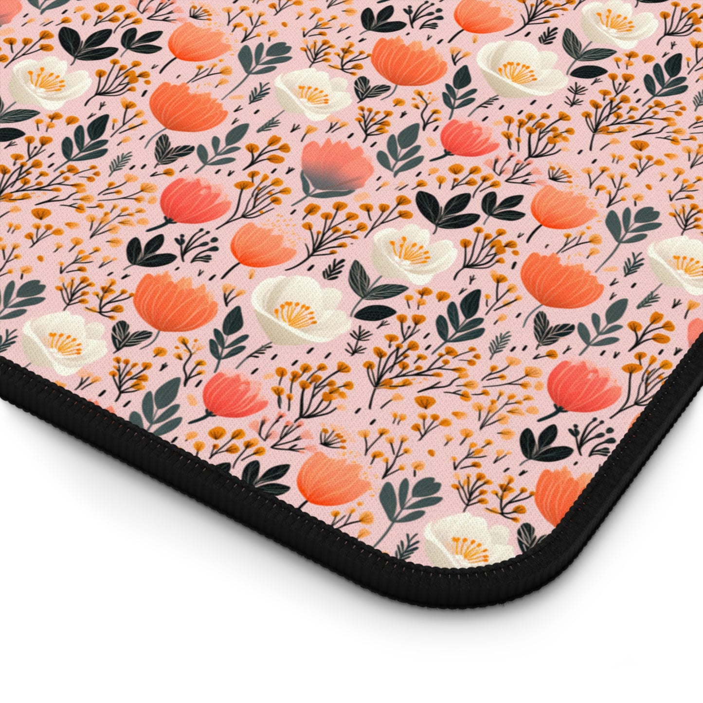 Floral Folk Whimsy Desk Mat