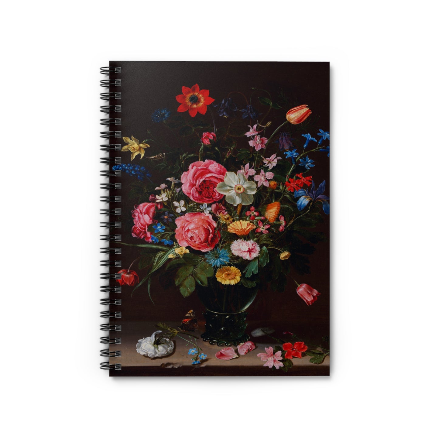 A Bouquet of Flowers | Ruled Line Spiral Notebook