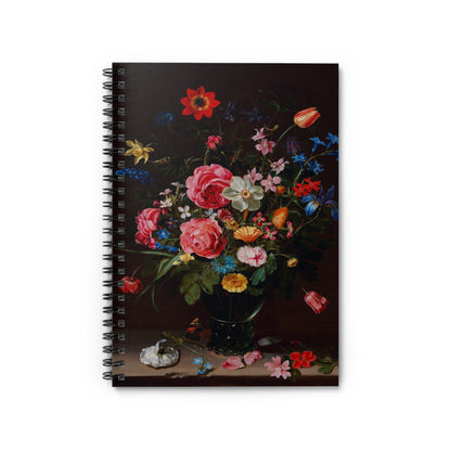 A Bouquet of Flowers | Ruled Line Spiral Notebook