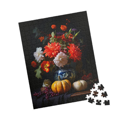 Flower Bouquet with Pumpkins and Fruit | Jigsaw Puzzle