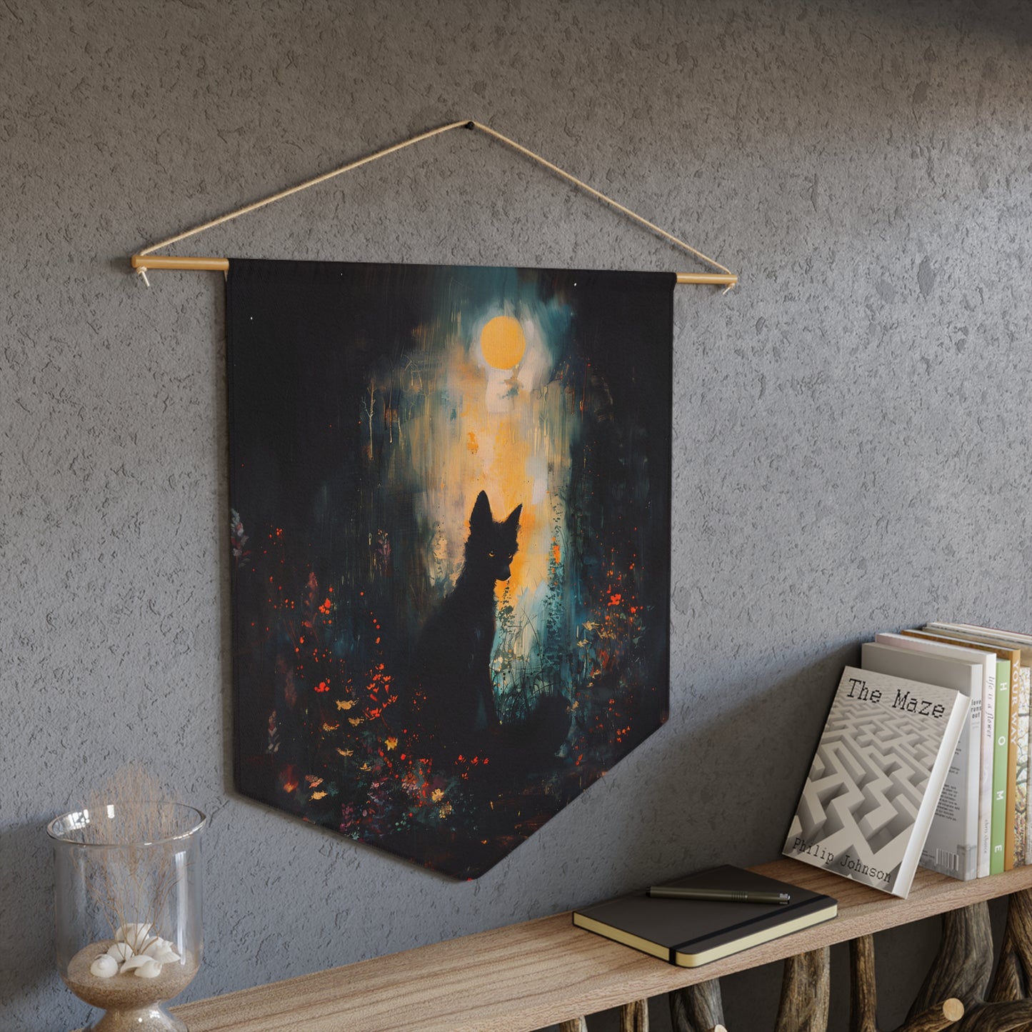 Mystic Moonlight Fox | Hanging Pennant