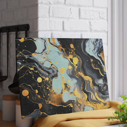 Black and Gray Marble Glass Cutting Board