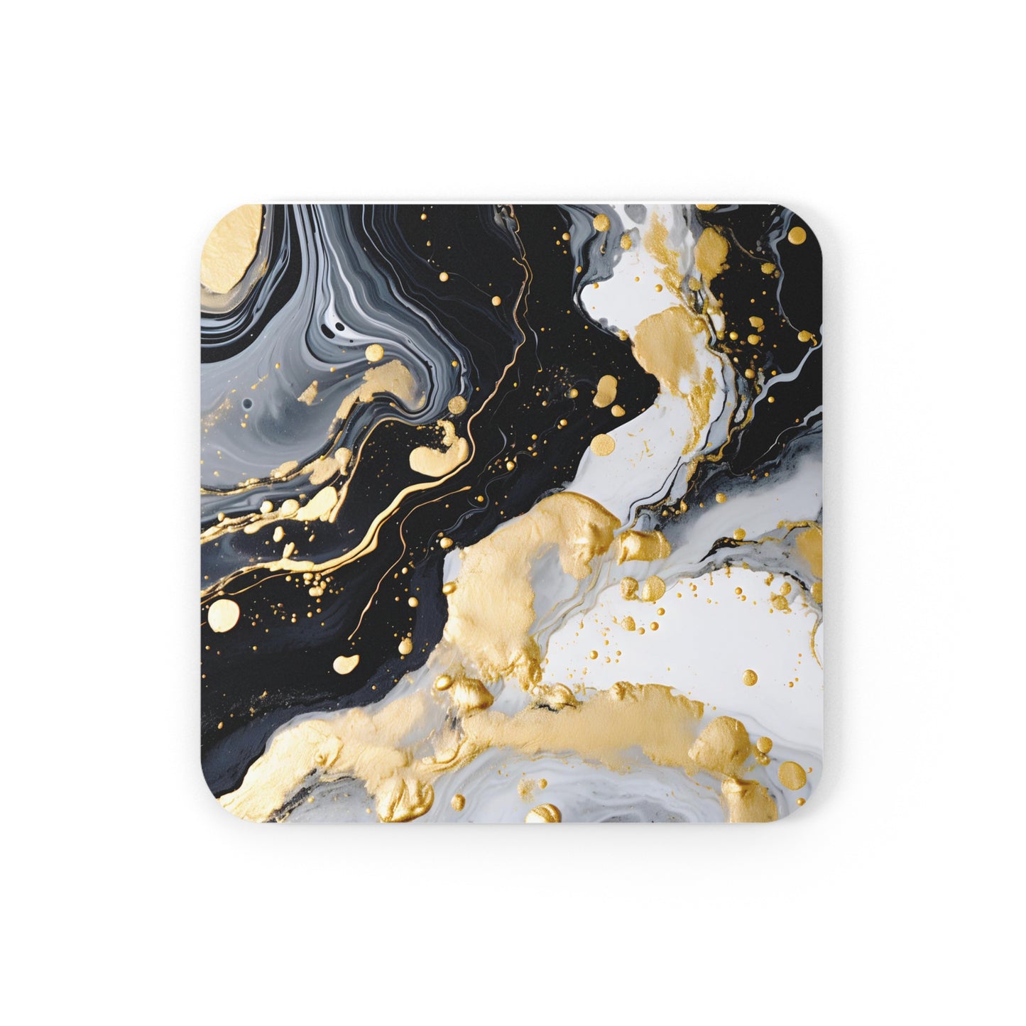 Black and Ivory Geode | Set of 4 Coasters