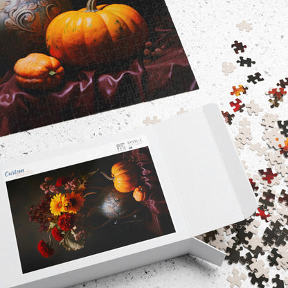Autumn Flower Bouquet with Pumpkins | Jigsaw Puzzle