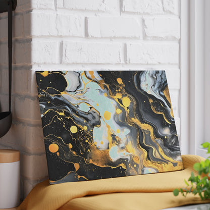 Black and Gray Marble Glass Cutting Board