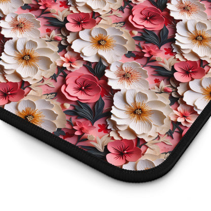Floral Papercut Delight Desk Mat