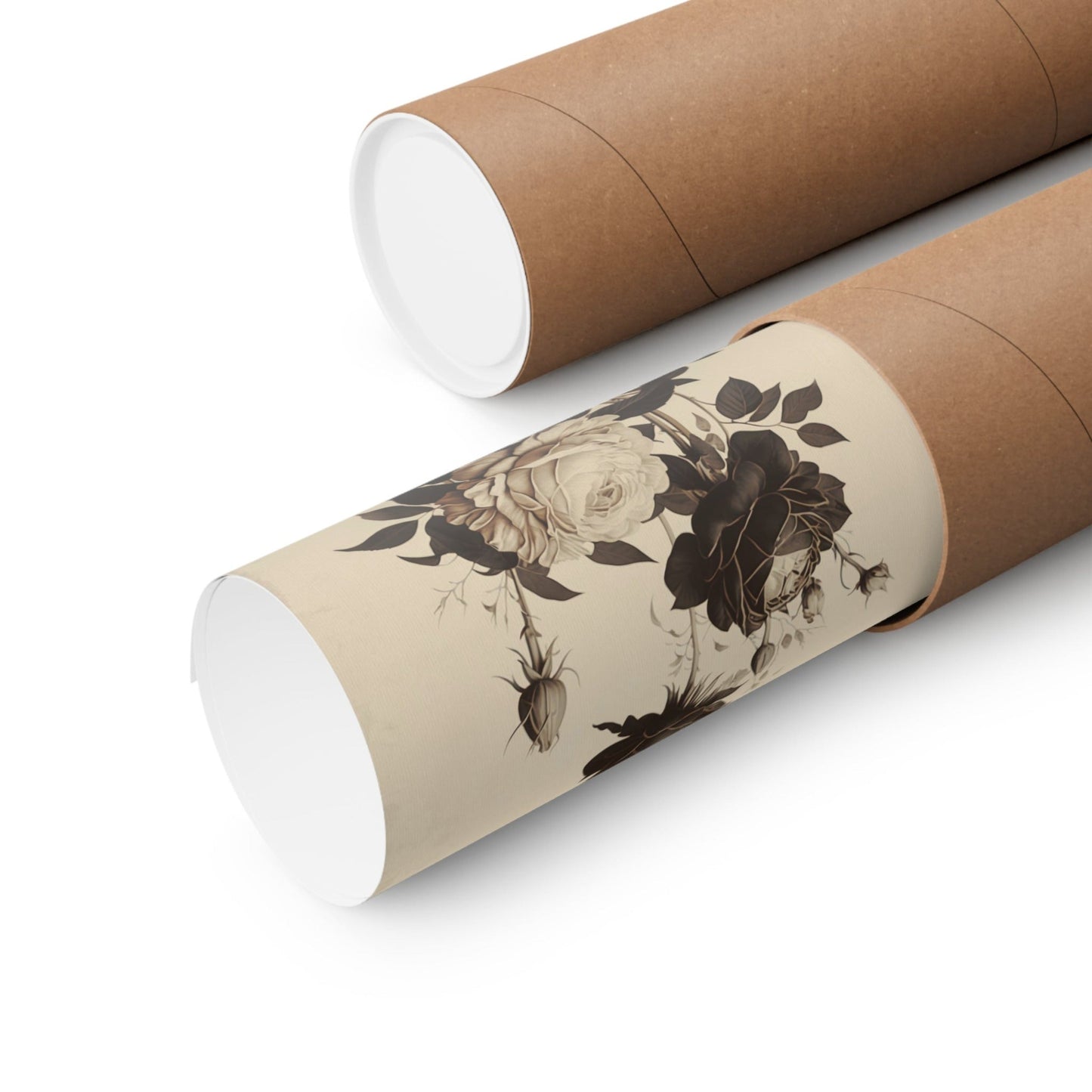 Ivory and Black Vintage Roses