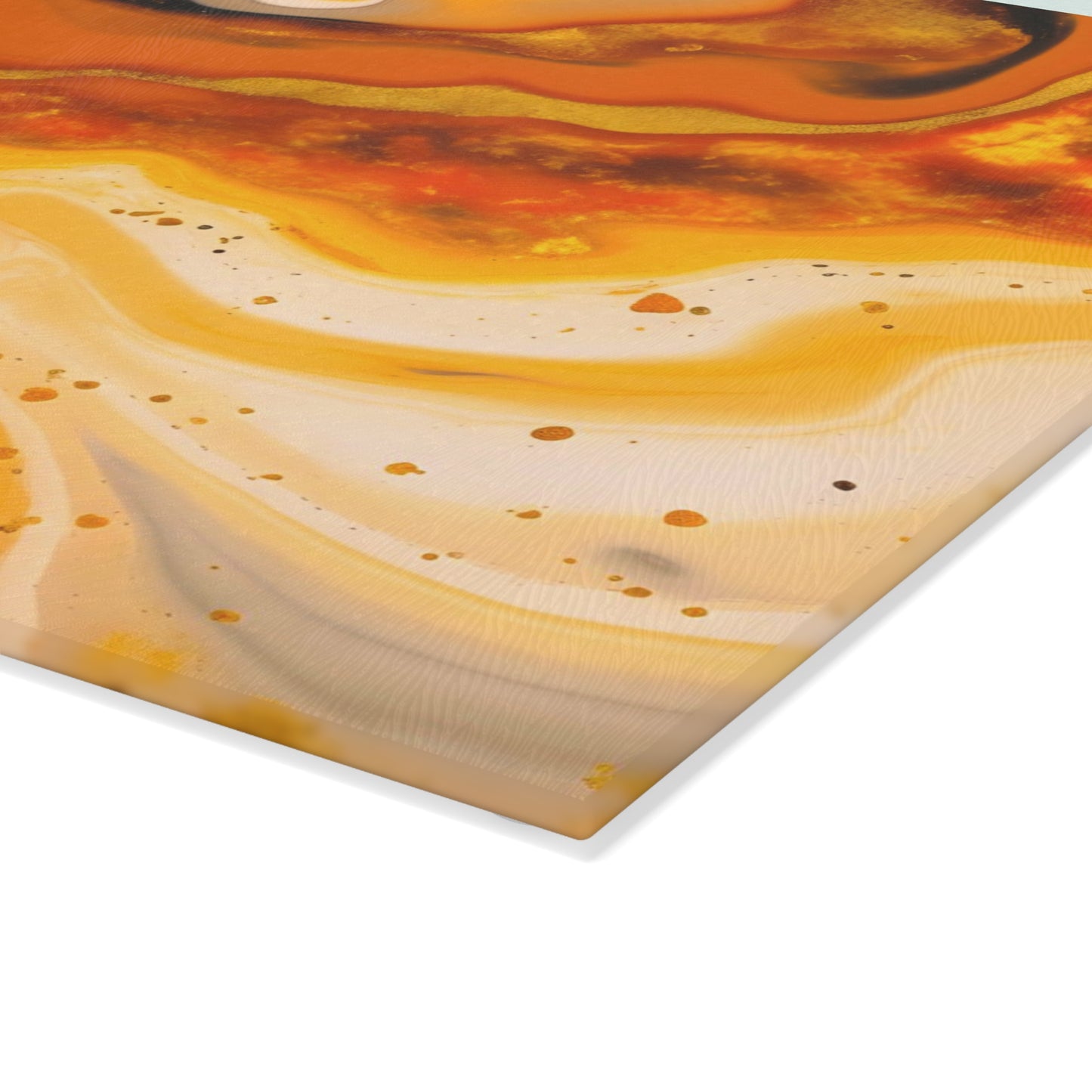 Terracotta and Black Granite Glass Cutting Board