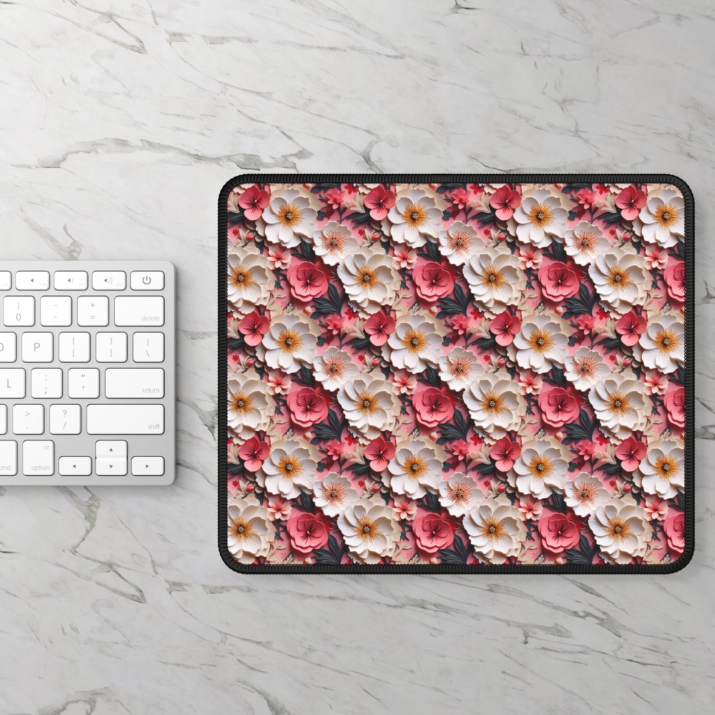 Floral Papercut Delight Mouse Pad