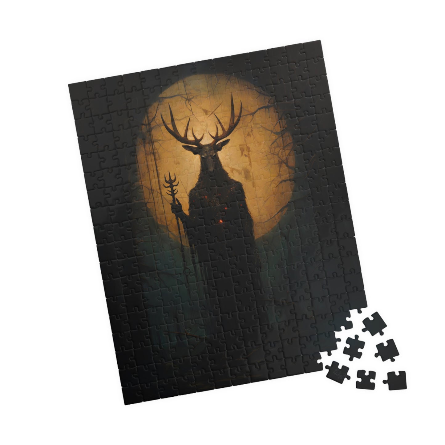 Slavic Wendigo in an Enchanted Forest | Jigsaw Puzzle