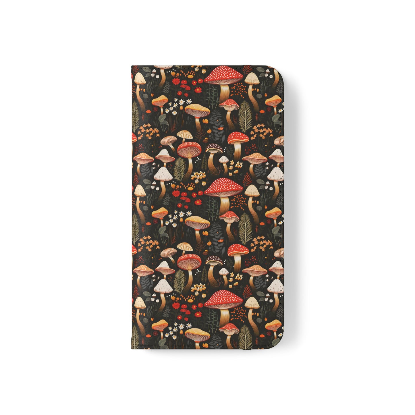 Rustic Forest Mushroom Pattern | Wallet Phone Case