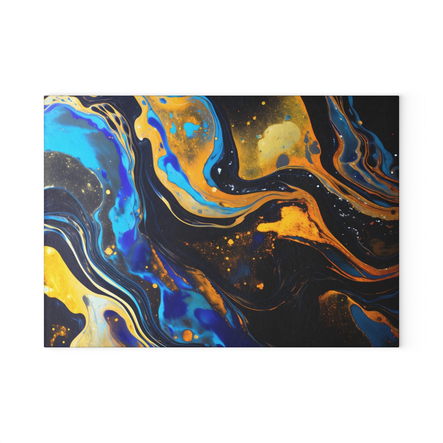 Black and Navy Celestial Glass Cutting Board