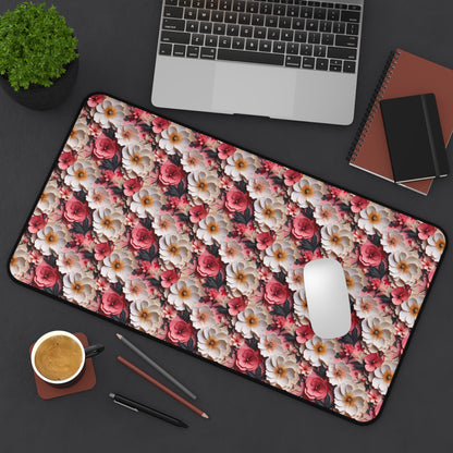 Floral Papercut Delight Desk Mat