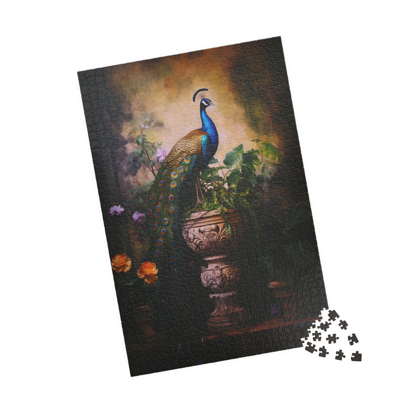 Peacock Perched Upon a Pedestal | Jigsaw Puzzle