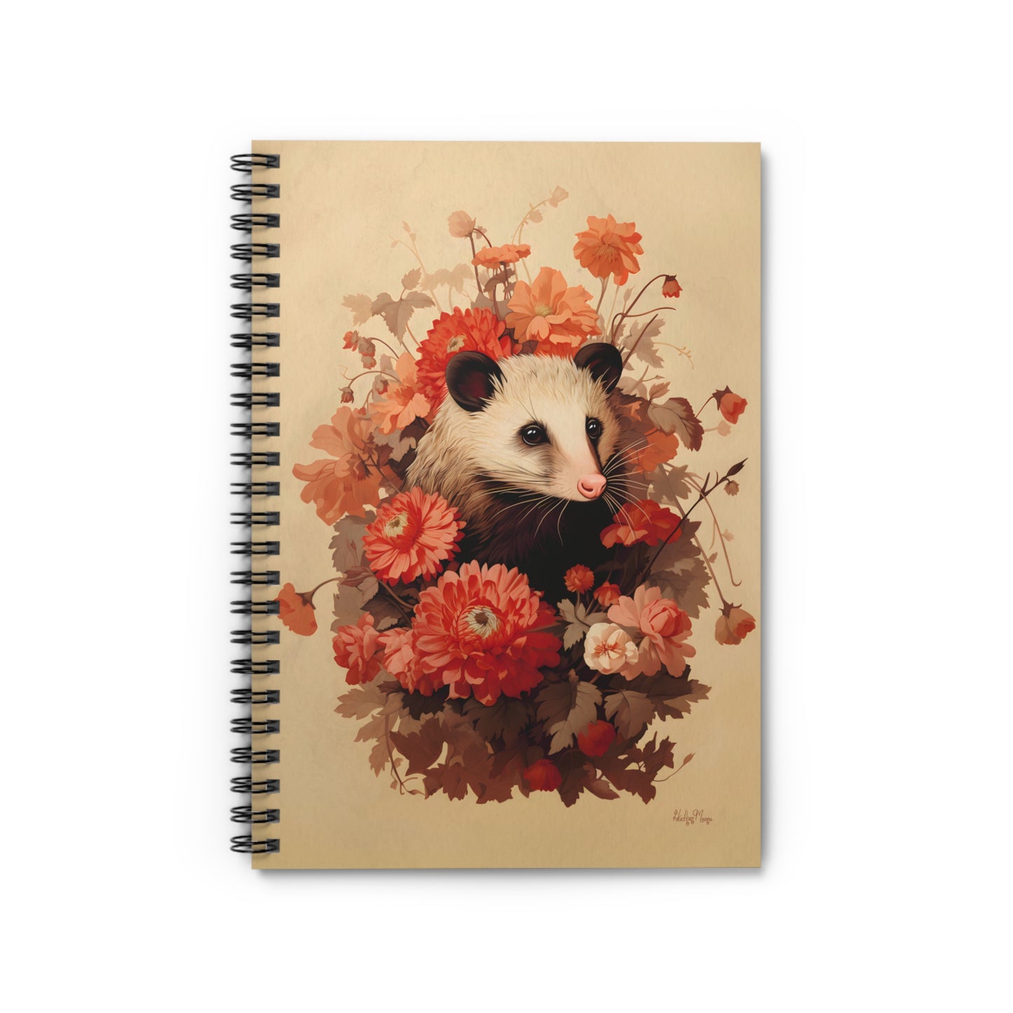 Opossum's Enchanted Haven | Ruled Line Spiral Notebook